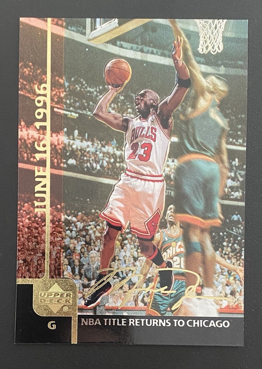 Michael Jordan Upper Deck Gatorade Gold Signature Foil Jumbo Cards