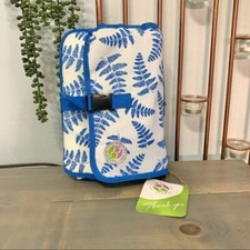 Kiducci Blue White Leaf Baby Diaper Changing Pad
