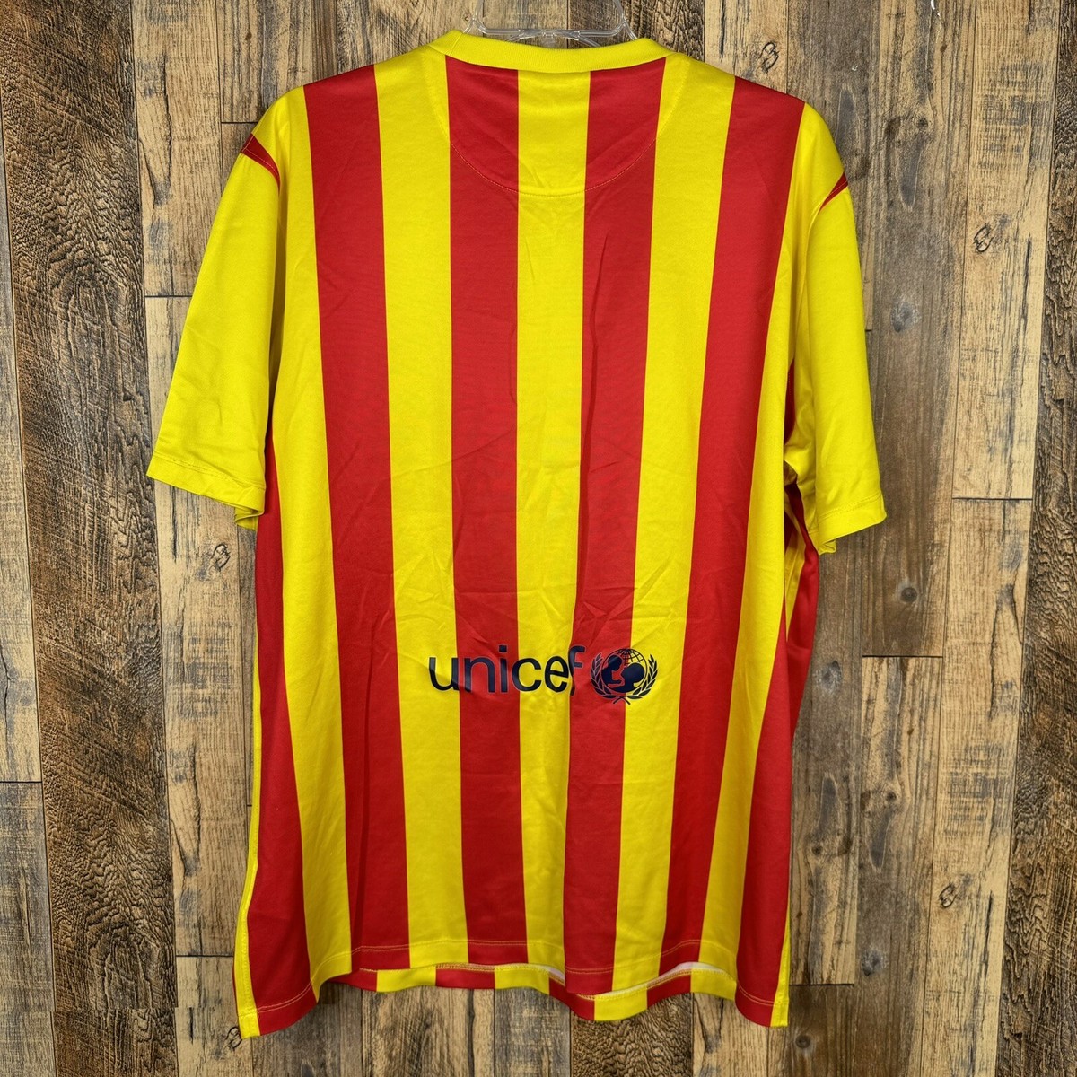FC Barcelona 2013-14 Away Soccer Jersey Nike Men's Large | eBay