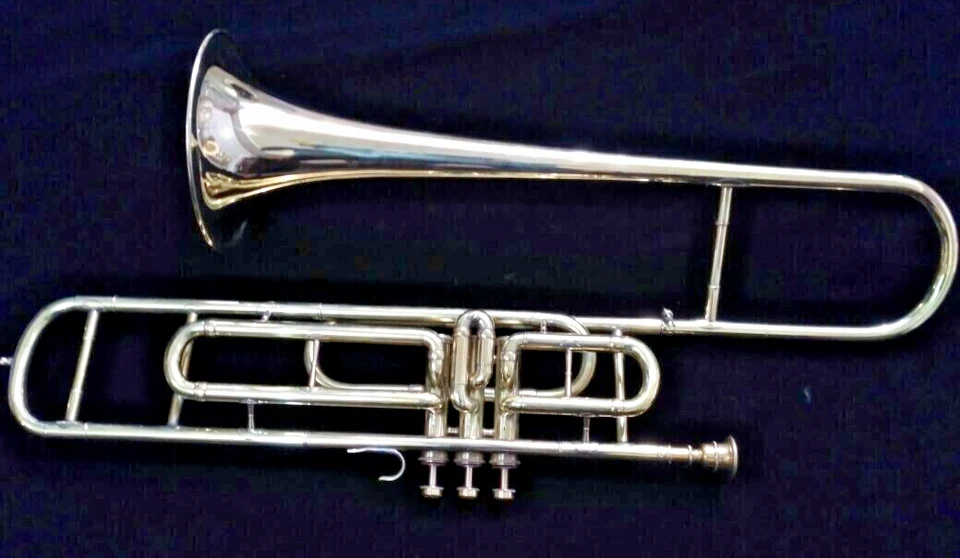 Válvula de trombón Trombón Jazz Instrumento de música con 3 válvulas Estuche y boquilla libres Foto 2 de 4