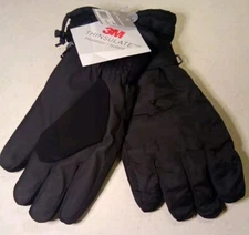 Falls Creek Men's Waterproof Ski Gloves 3M Thinsulate Snow Gloves XL Black 