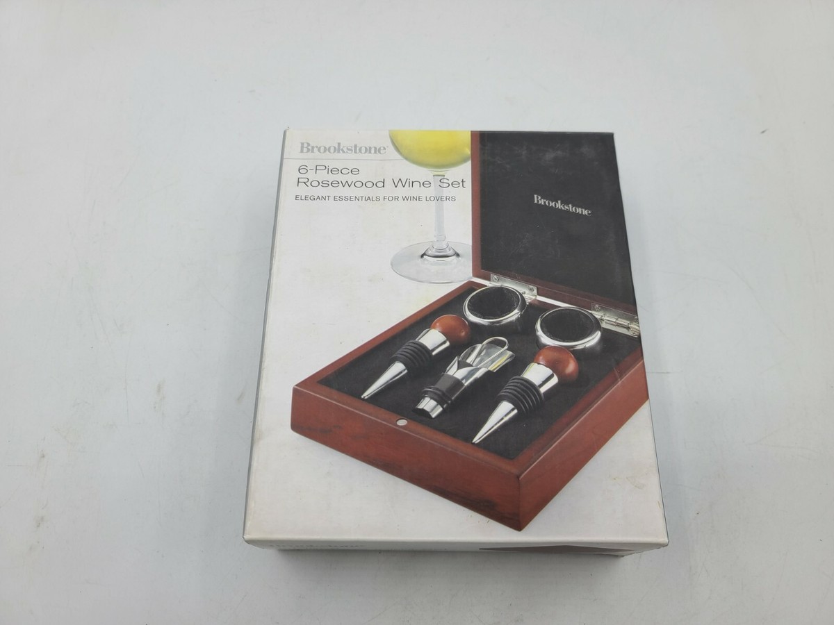 Brookstone 6-piece Rosewood Wine Set -NEW- T393 | eBay Brookstone 6-piece Rosewood Wine Set -NEW- T393 | eBay