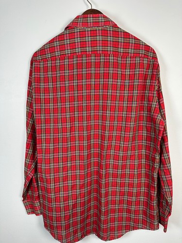 Vintage J.P. Austin Mens Large Plaid Western Button Up Shirt Cowboy Rodeo - Picture 12 of 17