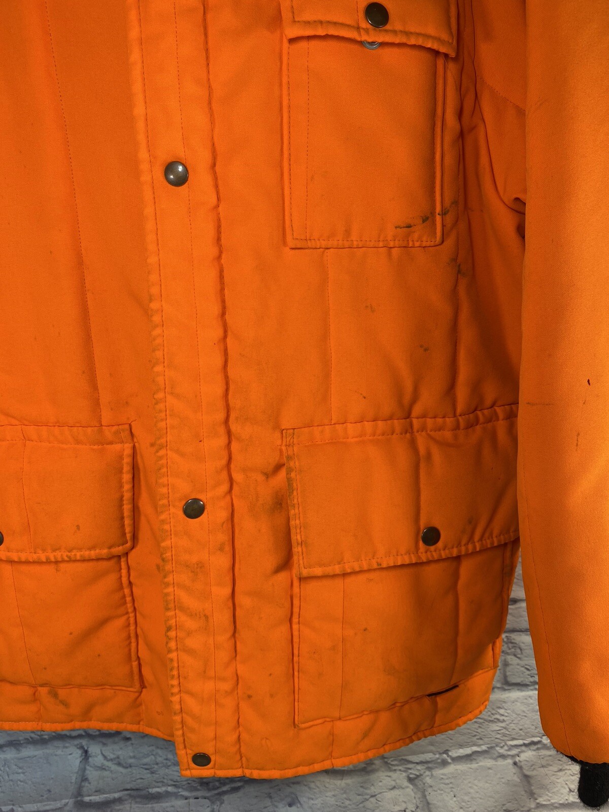 Red Head Jacket Men's Orange Solid Long Sleeves B… - image 5