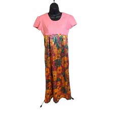 De Lum’s Vintage Maxi Short Sleeved Round Neck Floral Skirt Dress