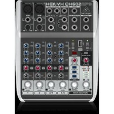 BEHRINGER QX602-MP3 XENYX MIXER 6 CANALI LETTORE MP3/USB EFFETTI VOCE KARAOKE RE