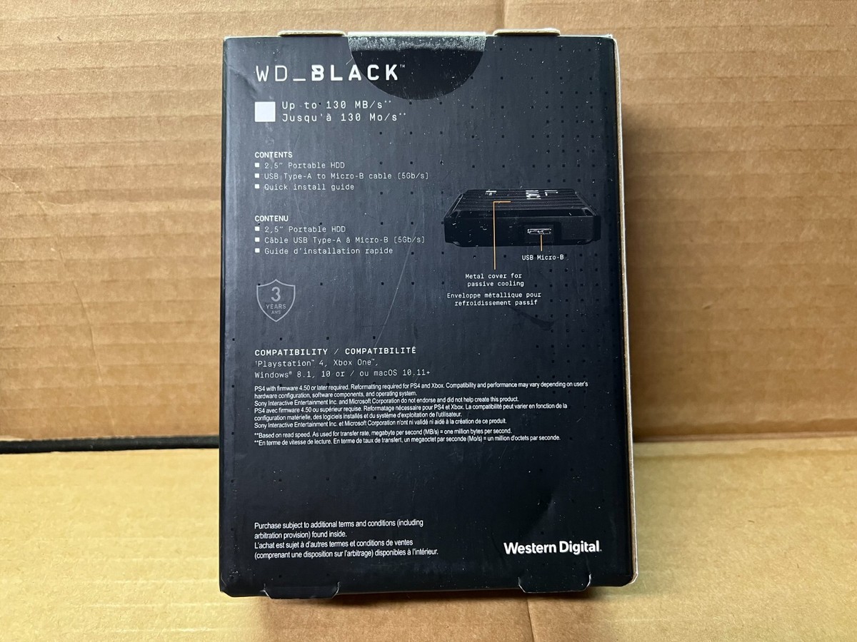 Western Digital Black P10 5TB,External,2.5 inch (WDBA3A0050BBKWESN