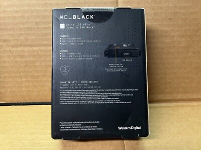 Western Digital Black P10 5TB,External,2.5 inch (WDBA3A0050BBKWESN