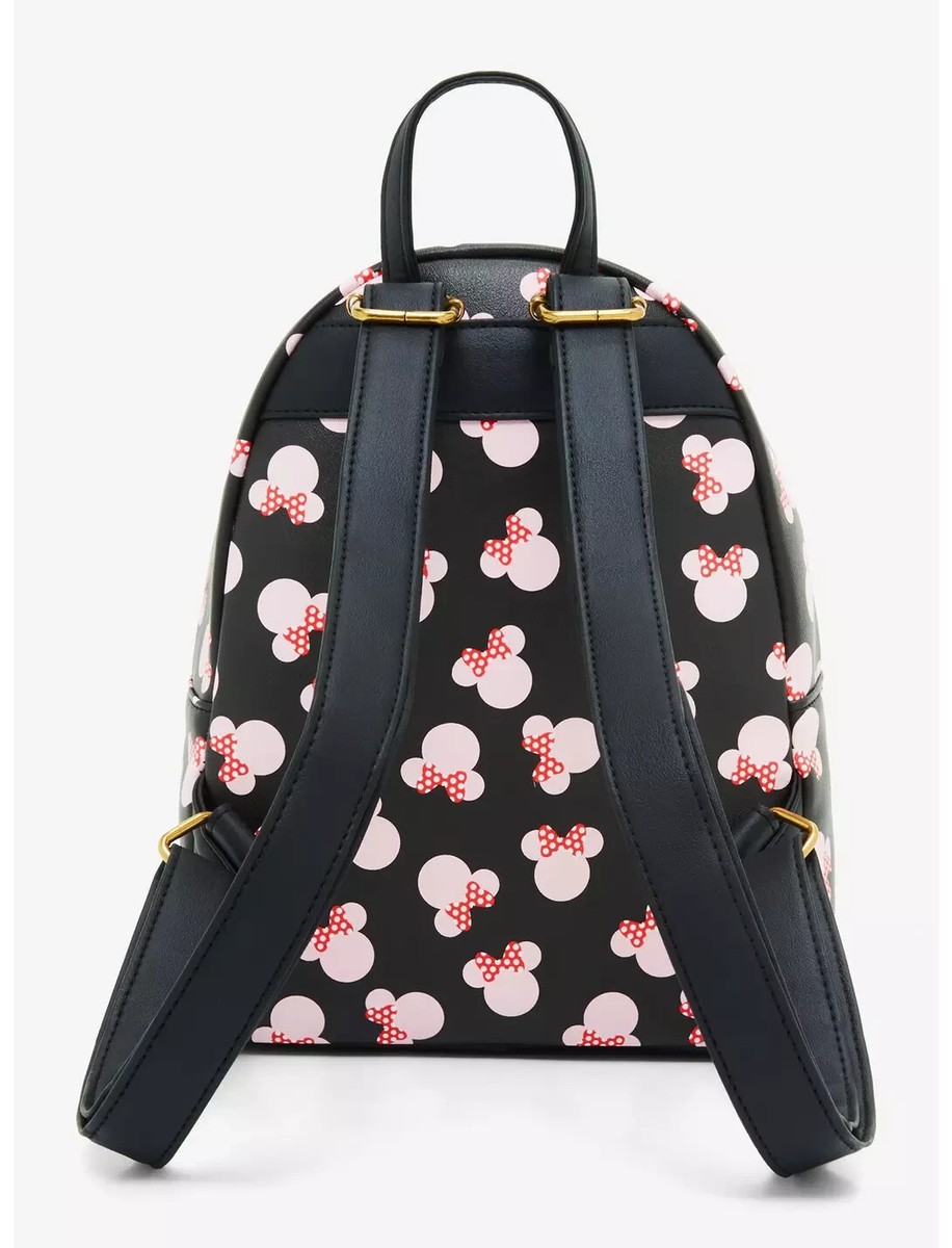 Loungefly Disney Minnie Mouse Pink Heads Mini Backpack