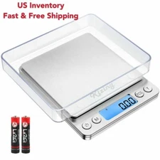 Portable 0.01g - 500g Silver Mini LCD Digital Scale, Food Balance Weight Gram