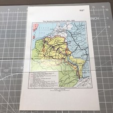 World War western front 1914-1918 1950's  Color Map Frameable Wall Art