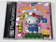 HELLO KITTY Cube Frenzy Video Game Complete CIB + Reg Card for PS1 PlayStation 1