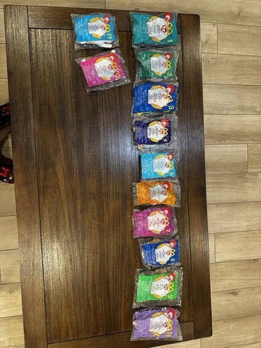 McDonald's Ty Teenie Beanie Babies Complete Set 1-12, Vintage 1999, Sealed Bags