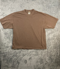 Shaka Wear Men s XL Brown Heavyweight Blank T-Shirt Plain Crewneck Short Sleeve