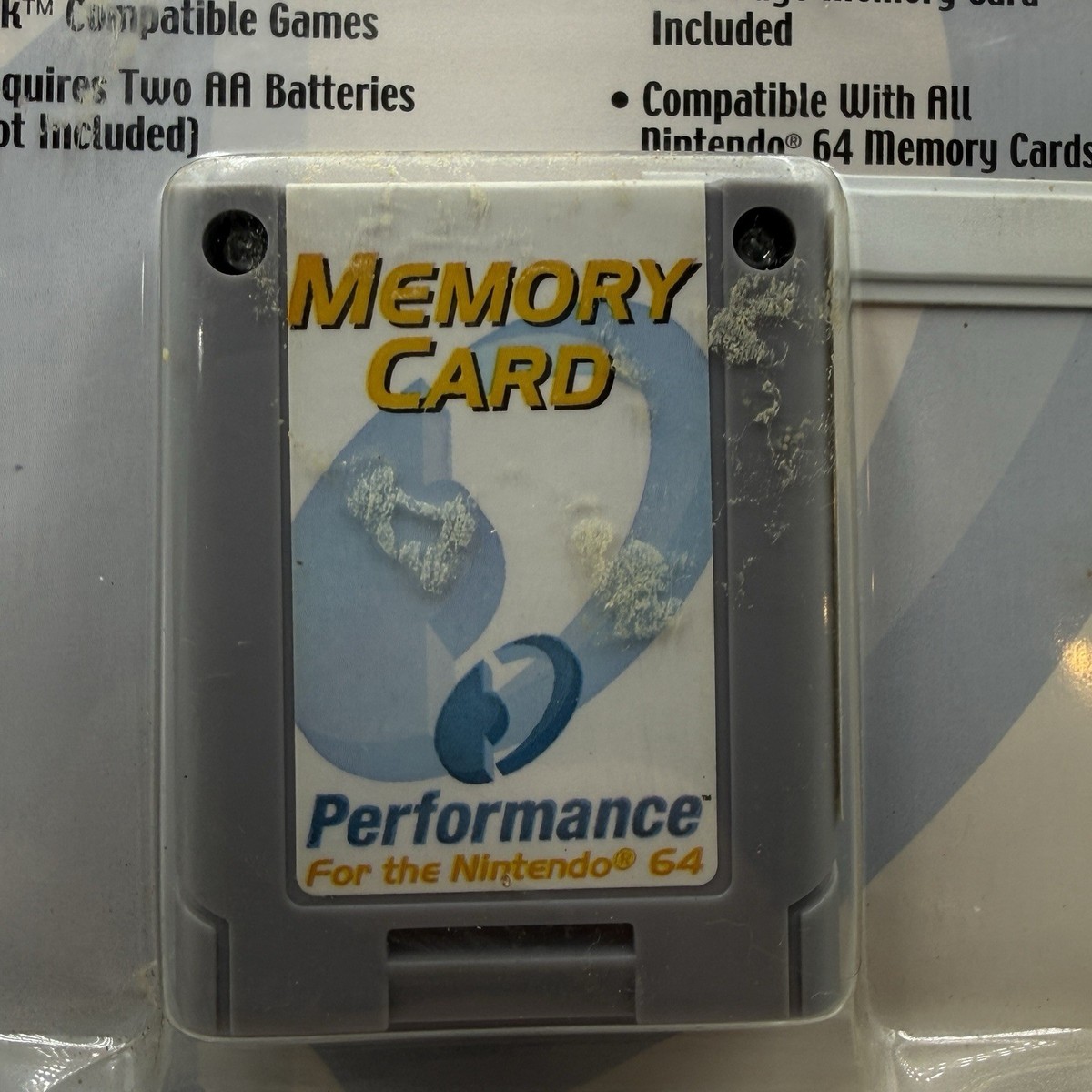 Vintage N64 TremorPak Plus Rumble Pak Memory Card Sealed Nintendo