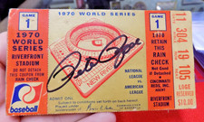 VINTAGE 1970 WORLD SERIES GM1 RIVERFRONT STADIUM TICKET STUB PETE ROSE WS DEBUT