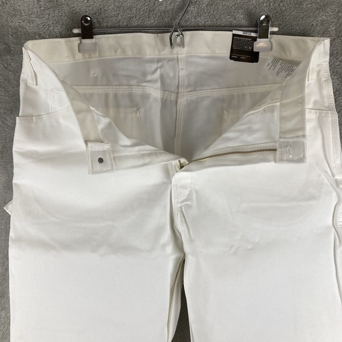 Dickies Utility Pants Mens 38X32 White Multiple Tool Relaxed Fit Carpenter Paint - Picture 11 of 18