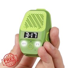 Soundsark STAR1 Clip-on Bluetooth Speaker Green, Waterproof, LED Clock Mic