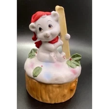 Vtg Karen Carson Creations Holiday Mouse Refresher Box | Ceramic Scent Holder
