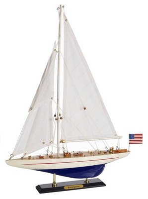 SAILINGSTORY Wooden Sailboat Model Ship Sailing Boat Yacht Decor Enterprise 1/10