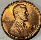 1947 P Lincoln Wheat Cent Choice BU RD #966