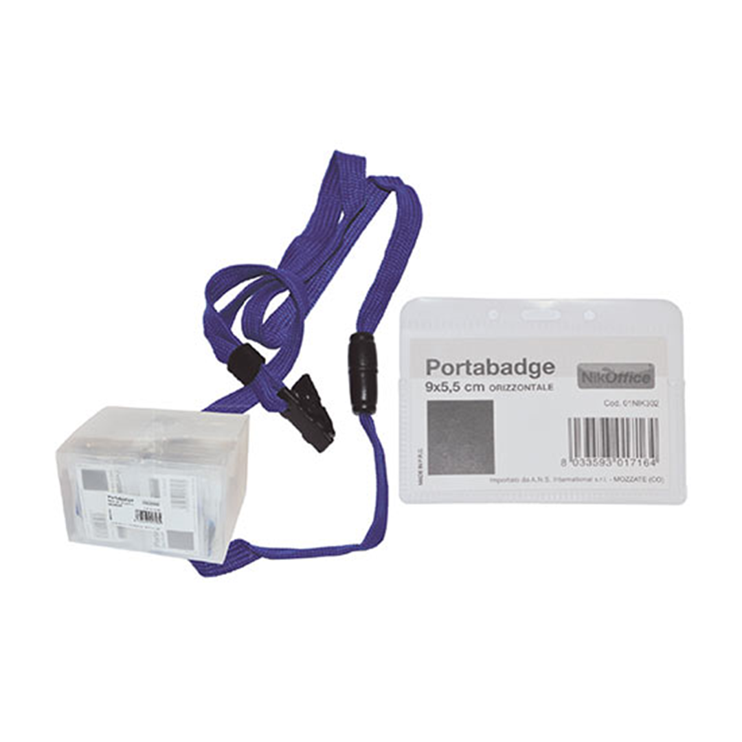 Portabadge Flessibile In Pvc Lucido 5,5x9 Cm | Nikoffice