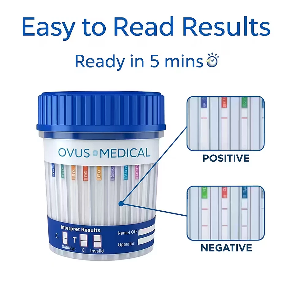 Ovus Medical 22 Panel Drug Test Cup with Adulterants, Results in 5 Minute, 25Cup - Image 2 of 4