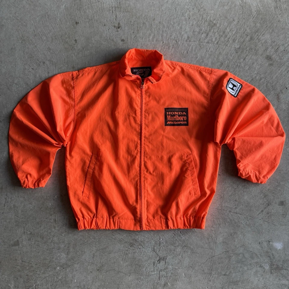 Chaqueta naranja vintage Honda F1 Marlboro McLaren Aryton Senna Berger Team talla L Foto 4 de 4