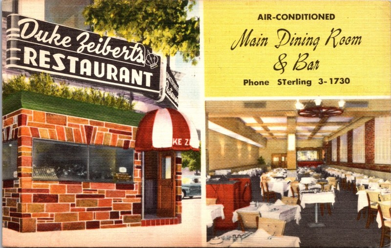 Duke Zeibert’s Restaurant Washington District of Columbia Interior Postcard