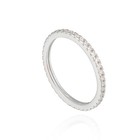 Dainty 1.5mm CZ Stack Eternity Wedding Band 925 Sterling Silver Ring Size 4.5 — photo 4