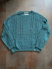 BEAMS F PEREGRINE Turquoise Cable Knit Sweater M