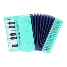 Accordion 13 Keys Piano Accordion Mini Musical Instrument, Mint Green