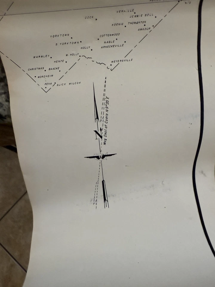Dewitt County TEXAS North Half Edgar Tobin Aerial Surveys Map Oil Gas Wells - Image 3 of 4