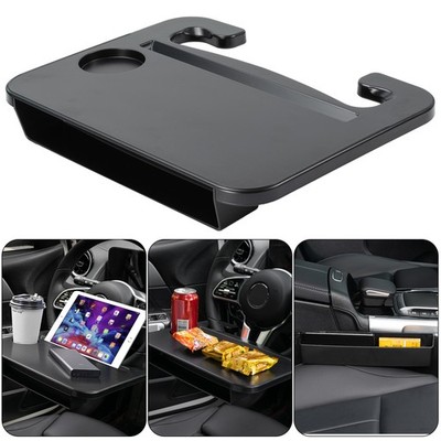 Car Steering Wheel Tray Table Seat Gap Organizer Laptop Food Drink Holder Filler
