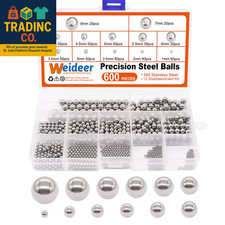 600Pcs 12 Size Stainless Steel Precision Steel Balls 1-8Mm Metric Bicycle Bearin