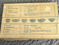 Vintage Mormatt Tartlet Tin Tins No B 212 36 Pieces, 6 Different Sets