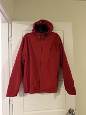 U.S. Polo Assn. Windbreaker Jacket, Size Large Red Hooded