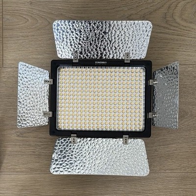 YONGNUO YN300 III Pro LED Video Light Panel w/ Hinged Barn Doors, Batteries