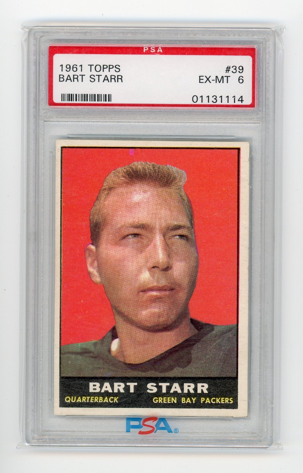 PSA 6 - 1961 Topps Football BART STARR #39 Packers