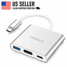 USB C to HDMI Adapter - 4K HDMI Port Multiport AV Converter PD-IN USB-C, USB 3.0