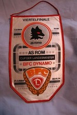Fußb.Wimpel DDR OL vom BFC Dynamo Berlin-AS Rom 1984-EC Landesmeister-1/4 Finale
