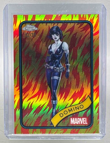 Domino 2025 Topps Chrome Marvel #154 Human Torch Refractor /39