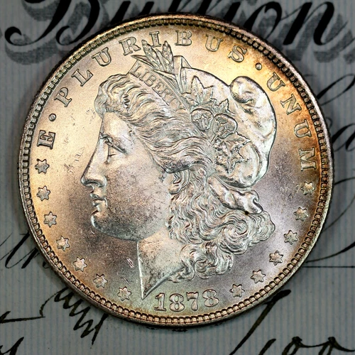 * 1878-P 8TF * SOLID+ GEM BU MS MORGAN SILVER DOLLAR * FROM ORIGINAL COLLECTION