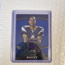 Bowman Sterling 2008 John David Booty Rookie Memorabilia #143 Vikings NFL Card. rookie card picture