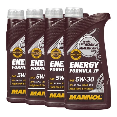 MANNOL Energy Formula JP 5W-30 Huile Moteur Semi-synthétique API SP (RC), 4x1 L - Photo 1/3
