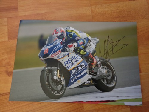 Originale Autografato Hector Barbera Avintia da Corsa Ducati 2017 Moto Gp Foto