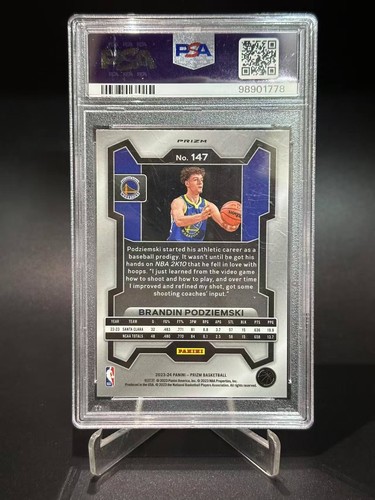 2023-24 Panini Prizm BRANDIN PODZIEMSKI Rookie Silver Prizm PSA 10 GEM - Picture 2 of 2