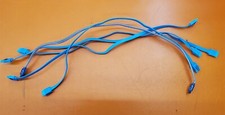                  Lot of 5  19.5" Blue SATA Drive Cables Straight to Straight