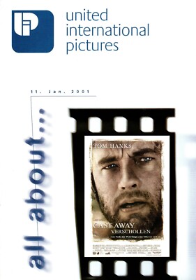 Presseheft, CAST AWAY - Verschollen, von Robert Zemeckis, mit Tom Hanks USA 2000
