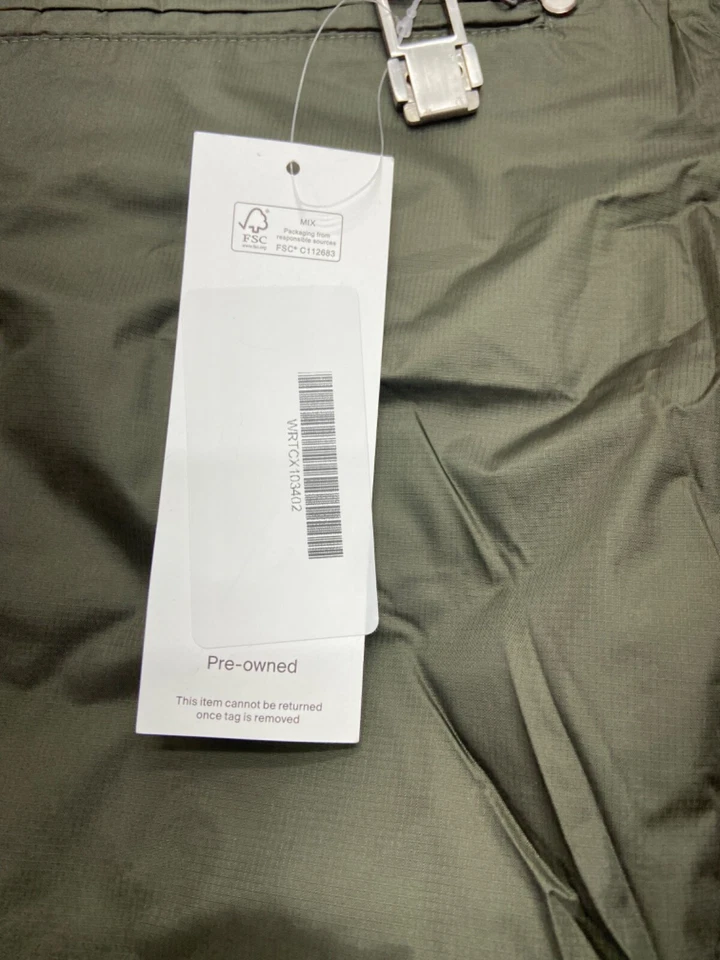 Calça de esqui feminina RLX Ralph Lauren verde nylon acabamento em couro tamanho 2 neve ao ar livre - Imagem 2 de 4